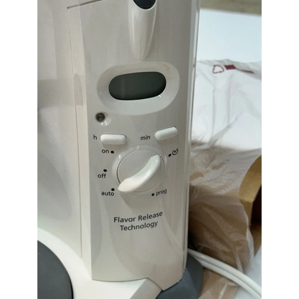 Krups AromaControl Therm Time Coffee Maker White Stainless Thermal Carafe NIB